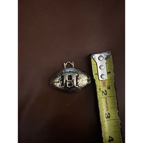 Football Charm Keychain Pendant H Harvard Texans Hawaii Houston Brass Metal - Picture 6 of 6